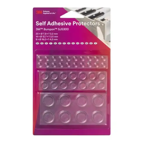 3M Bumpon Mini-Pack SJ5300BL Tampons élastiques trois tailles Transparent