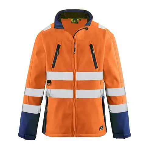 4 Protect Veste Pittsburgh, Softshell orange vif/navy, T. L