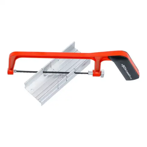 Arc de scie en aluminium | y compris boîte à onglets et lame de scie | 150 mm BGS Do it yourself