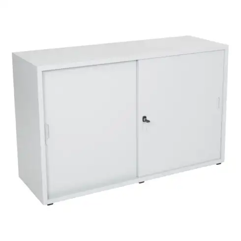 Armoire à portes coulissantes STIER h x l x p 750x1200x420mm gris clair