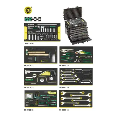 Assortiment d'outils Stahlwille pour avions (AOG-Kit) en trolley n° 13224A WT/TS 154pcs.