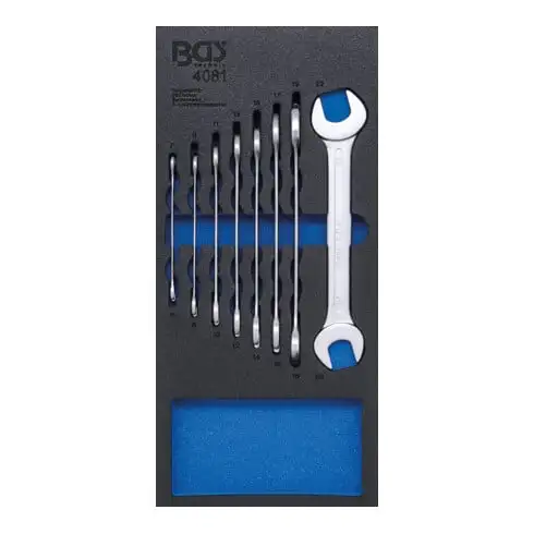 Bandeja para carro 1/3: Juego de llaves fijas dobles 6 - 22 mm 8 piezas BGS