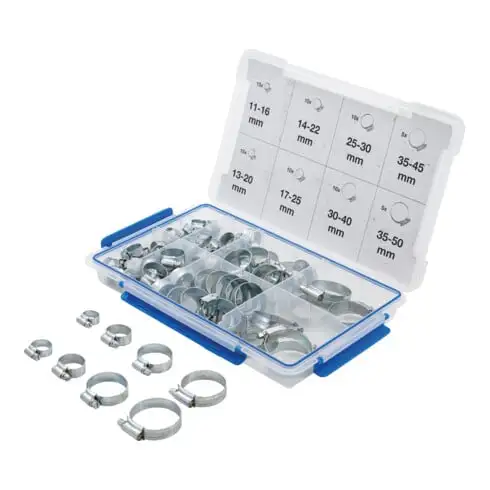 BGS Assortiment de colliers de tuyau flexible 80 pièces