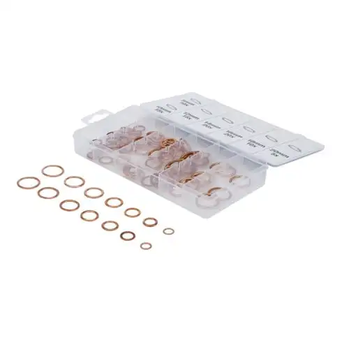 BGS Assortiment de joints toriques cuivre Ø 6 - 20 mm 95 pièces