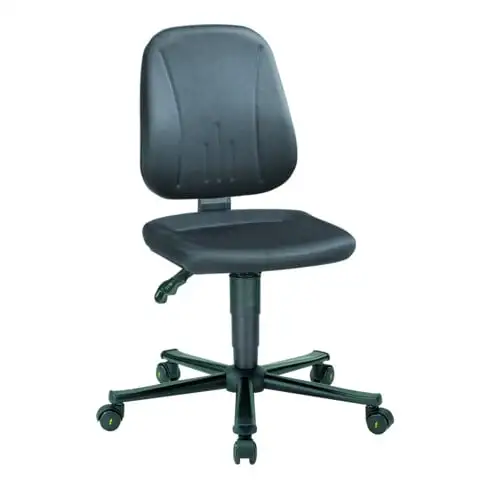 bimos Chaise de travail ESD Unitec 2, noir, hauteur d'assise 440-620 mm, rembourrage tissu, avec