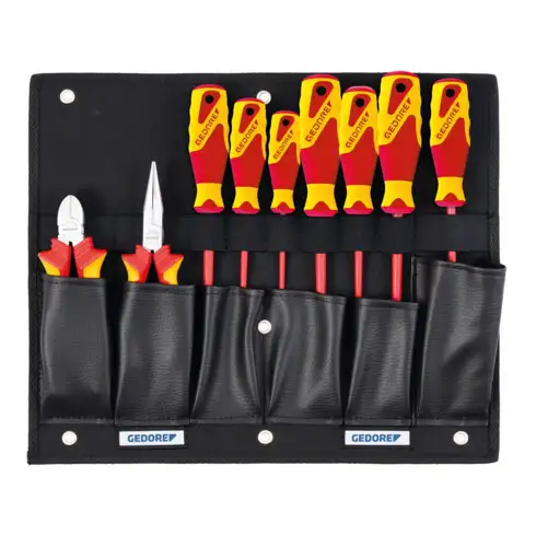 Carte d'outils Gedore avec assortiment de pinces / tournevis VDE