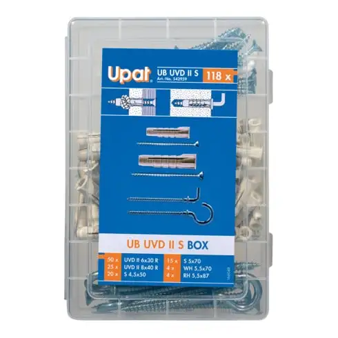 Cheville à expansion pour boîte d'assortiment Upat UB UVD II S BOX