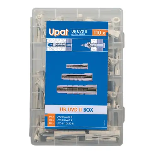 Cheville d'extension pour boîte d'assortiment Upat UB UVD II BOX