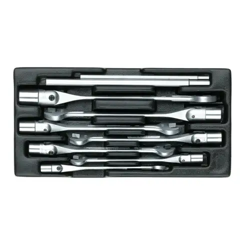 Clé à douille Gedore à extrémité ouverte en module 1/3 ES