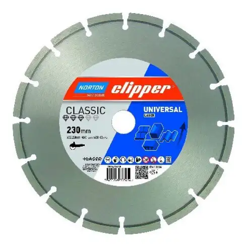 CLIPPER Disque diamant de découpe Classic Univ. Laser 115x22,23 mm