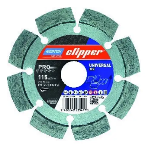 CLIPPER Fraise à fissures Pro Universelle TP-V 125 x 22,23 mm