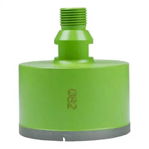 Couronne de forage à eau diamantée R½" Eibenstock, Ø 76 mm, longueur utile 40 mm, anneau