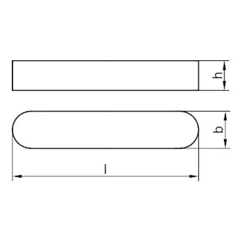 DIN 6885 Clavette, acier inoxydable A4 A 6x6x36 HP