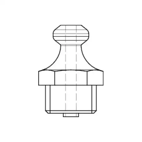 DIN 71412 Graisseur conique, 5,8 galZn, filetage tube A R1/8 HP
