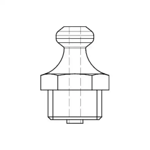 DIN 71412 Graisseur conique, 5,8 galZn Raccord tube A R1/4 HP