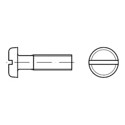 DIN 85 Vis à tête plate fendue, 4.8 galZn M3x6 HP