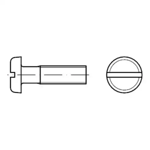 DIN 85 Vis à tête plate fendue, inox A4 M3x16 KP
