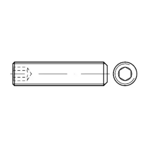 DIN 913 Vis à tenon avec tête conique et empreinte hexagonale intérieure, inox A4 M8x50 HP