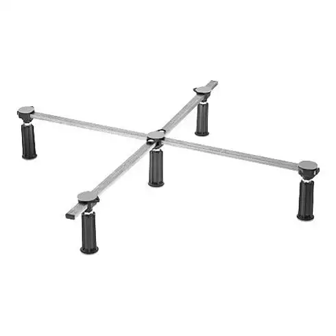 Duravit Pied de baignoire 75x75 cm, gris, réglable en hauteur 12,5-18,5 cm