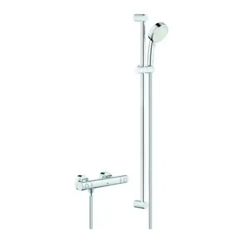 Grohe Grohtherm 800 Cosmopolitan THM-B-S 1/2", mitigeur thermostatique, ensemble douche 90 cm, chrome