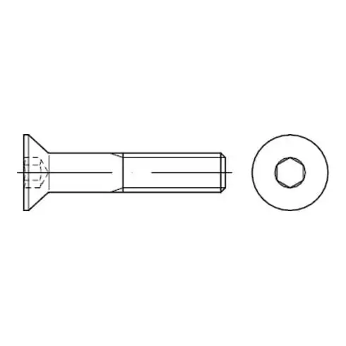 ISO 10642 Vis à tête fraisée à six pans creux, 8.8 M12x40 HP