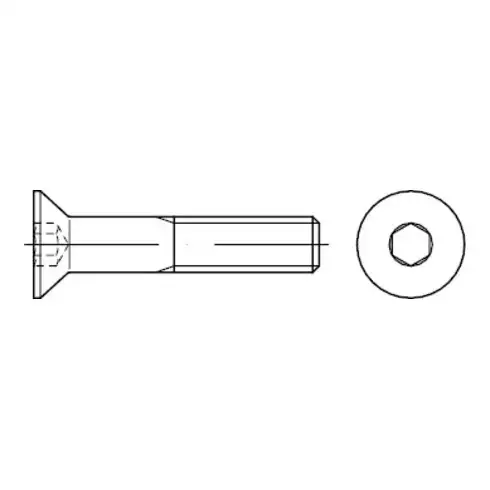 ISO 10642 Vis à tête fraisée à six pans creux, acier inoxydable A4 M4x12 HP
