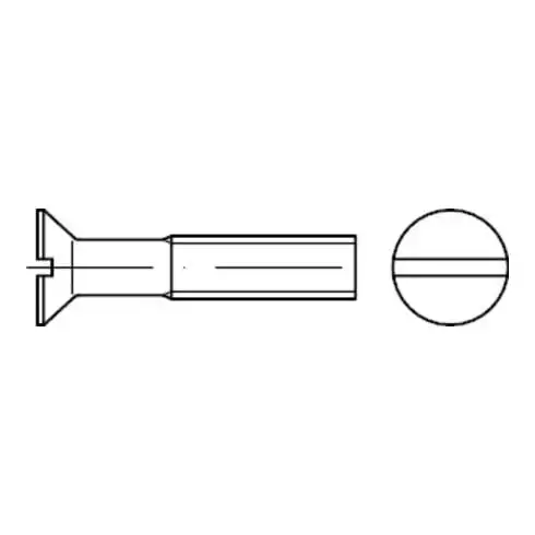 ISO 2009 Vis fraisée fendue, acier inoxydable A4 M2,5x6 KP
