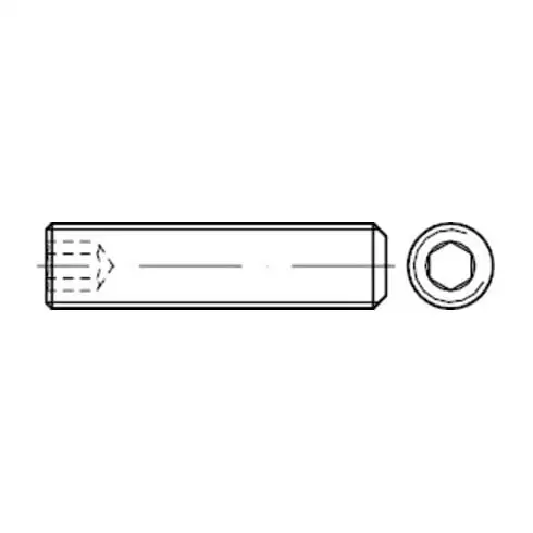 ISO 4026 Goujon fileté à pointe conique et empreinte six pans creux, 45H M12x60 HP