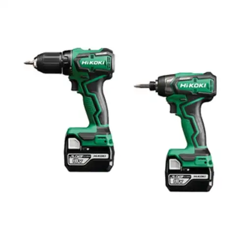 Kit HiKOKI perceuse-visseuse sans fil + visseuse à choc KC18DD + 2x batterie BSL1850C