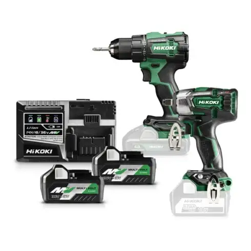 Kit HiKOKI perceuse-visseuse sans fil + visseuse à choc KC18DE-1 + 2x batterie BSL36A18