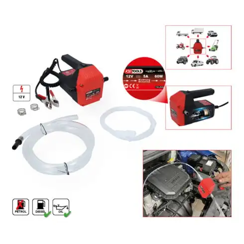 Pompe électrique d'aspiration et de transvasement d'huile KS Tools