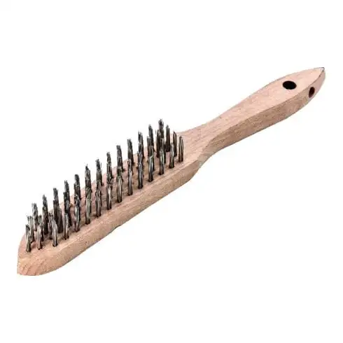Lessmann Brosse à main fil lisse V4A 4 rangs 0,3 mm