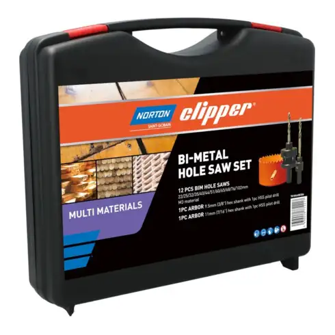 Norton Coffret scies-cloches Multi-matériaux 12x scies-cloches BIM