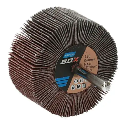 Norton Meule à lamelles avec tige R207Plus 60x30x6 P120