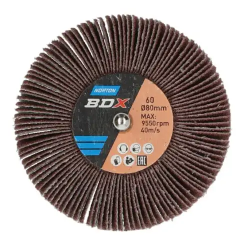 Norton Meule à lamelles avec tige R207Plus 80x50x6 P60