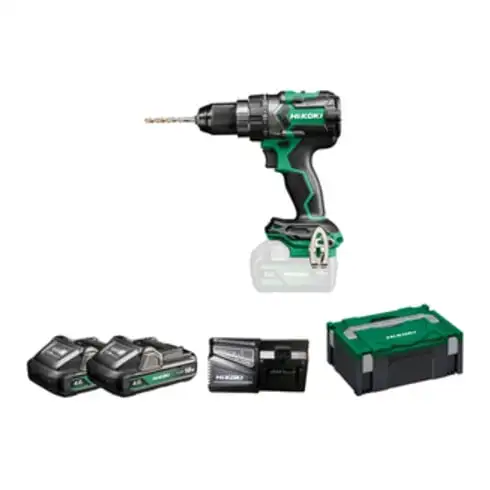 Perceuse-visseuse à percussion sans fil HiKOKI DV18DC (4,0 Ah) (HSC II) + 2x batteries BSL1840M