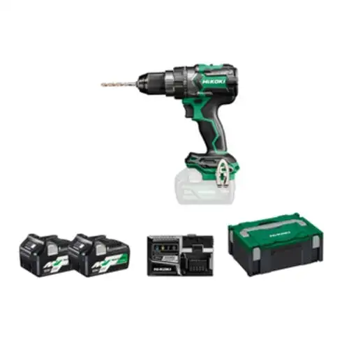 Perceuse-visseuse à percussion sans fil HiKOKI DV18DC (5,0 Ah) (HSC II) + 2x batteries BSL36A18