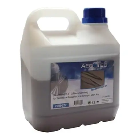 Sable de sablage Aerotec Agent de sablage 1,5 L Granulométrie 0,5- 0,8 mm Bidon