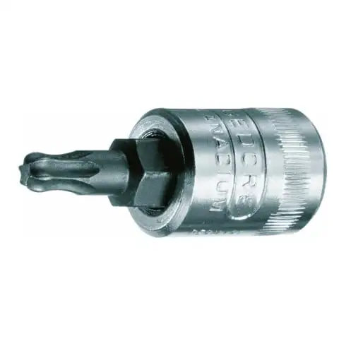 Tournevis Gedore embout femelle 1/4'' interne Torx T10, angle de pivotement total environ 15-20