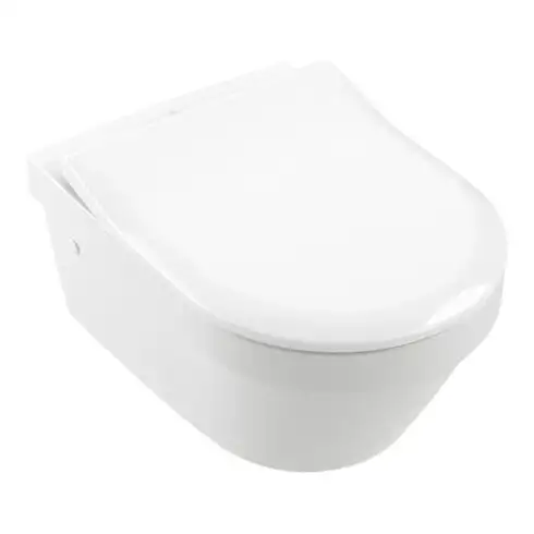 V&B Architectura WC suspendu, cuvette à chasse profonde 37x53 cm, sortie horizontale, blanc