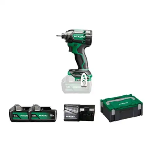 Visseuse à choc sans fil HiKOKI (1/4") 18V WH18DC (5,0 Ah) (HSC II)