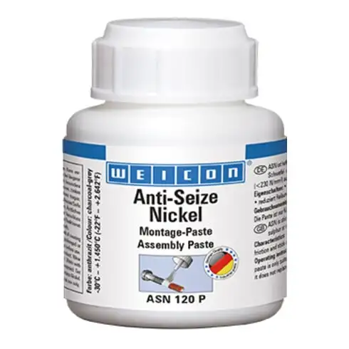 WEICON Anti-Seize ASN 120 Pâte de montage nickel 120 g en pot avec pinceau