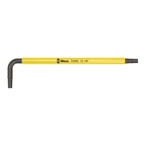 Wera 967 SL TORX HF Clé mâle coudée multicolore avec fonction de retenue, TX 15 x 90 mm