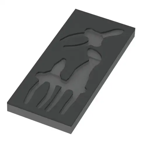 Wera 9880 Garniture en mousse synthétique Jeu de pinces KNIPEX 1, sans outil, 172 x 30 x 392 mm