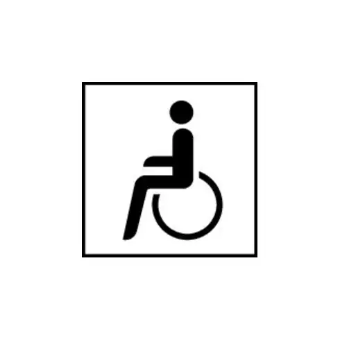 Zusatzschild 1044-10, 330x600mm Utilisateur de fauteuil roulant, film RAL-Gütezeichen RA1